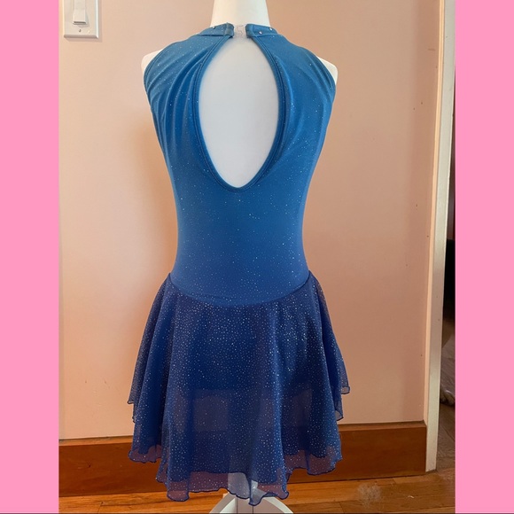 Jerry’s Skate World Blue Glitter Dress w SWAROVSKI CRYSTALS (AM) - Picture 3 of 3